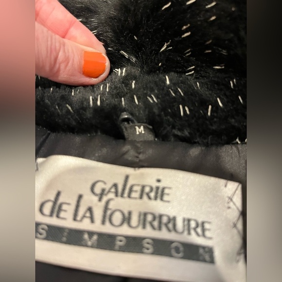 GALERIE DE LA FOURRURE Black Rabbit Fur Coat - Size M - Picture 2 of 16